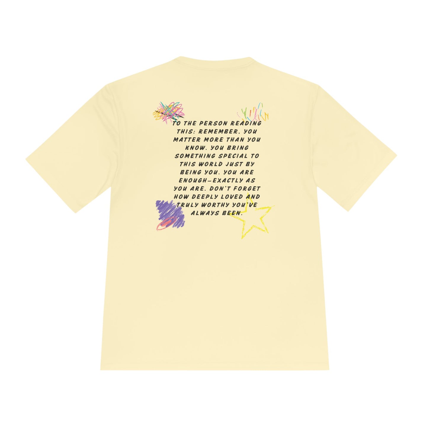 Inspirational Unisex Moisture Wicking Tee - "Even Broken Crayons Make a Beautiful Picture"